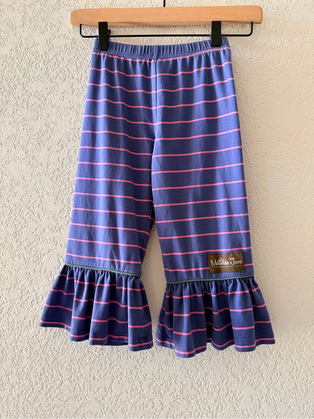 MATILDA JANE Walking Paths Ruffle Pants Purple Pink Stripes Toddler Girls Sz 4